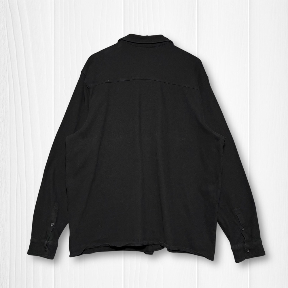 Gap Cotton‎ Stretch Utility Long Sleeve Heavy Shirt Shacket Mens XL Black - Picture 2 of 8